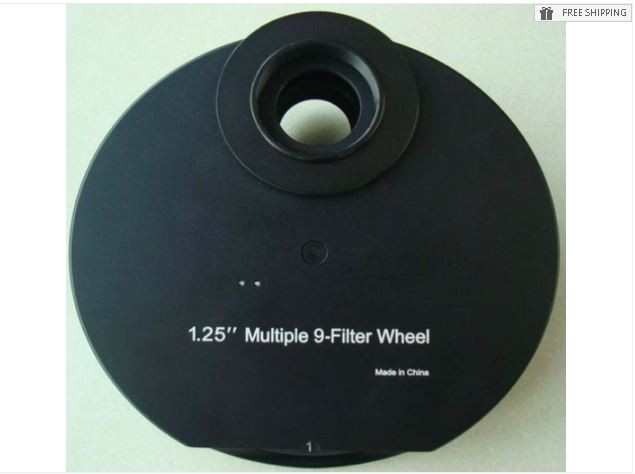 FUTURE OPTICS NINE-POSITION MANUAL COLOR FILTER WHEEL - 1.25"