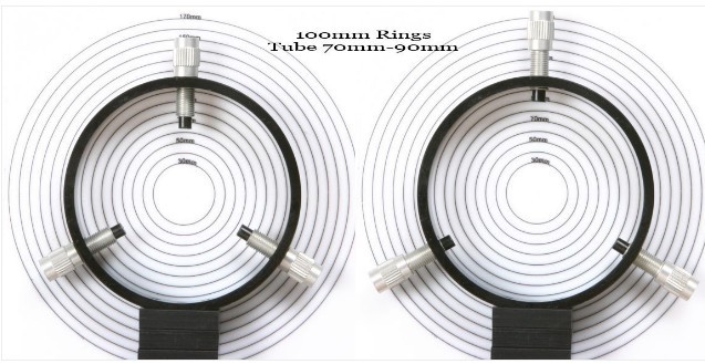 ADM 100 MM RING SET FOR ADM MINI DOVETAIL BAR