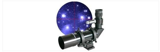 ANTARES 7X50 RIGHT ANGLE FINDERSCOPE - BLACK W/ILLUMINATED RED DOT