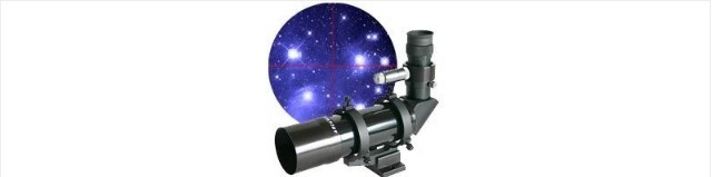 ANTARES 80MM RIGHT ANGLE IMAGE CORRECT FINDERSCOPE - BLACK W/ILLUMINATED RED DOT