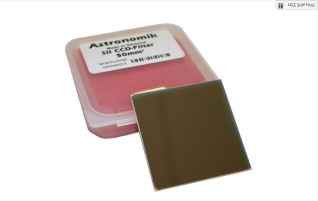 ASTRONOMIK SII 12NM CCD FILTER - 50MM SQUARE UNMOUNTED
