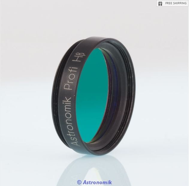 ASTRONOMIK H-BETA FILTER - 1.25" ROUND MOUNTED
