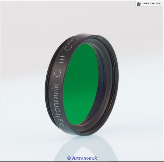 ASTRONOMIK OIII 12NM CCD FILTER - 1.25" ROUND MOUNTED