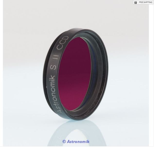 ASTRONOMIK 6 NM SII MFR NARROWBAND FILTER - 1.25" ROUND MOUNTED
