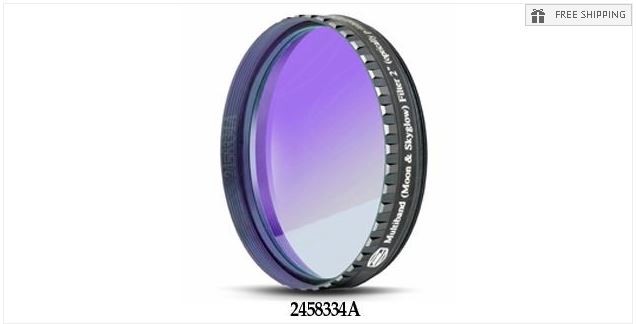 BAADER MOON AND SKYGLOW FILTER - 2" ROUND MOUNTED