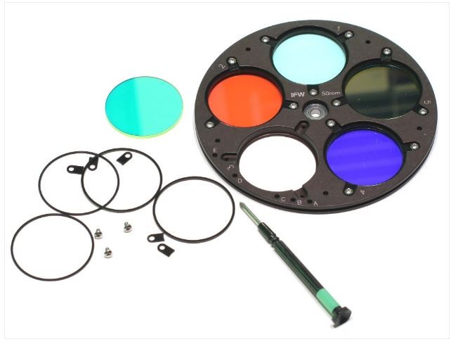 OPTEC 5-POSITION 50MM ROUND FILTER WHEEL FOR IFW