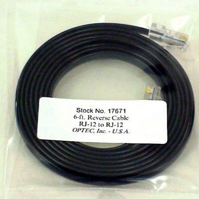 OPTEC RJ-12 REVERSE CABLE - 12'