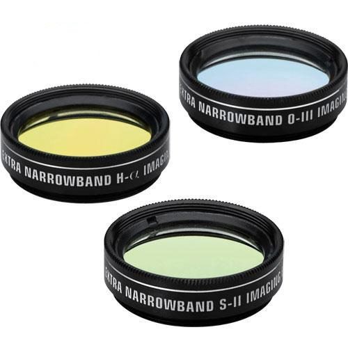 ORION EXTRA NARROWBAND OIII, SII & H-ALPHA CCD FILTER SET - 1.25" ROUND MOUNTED