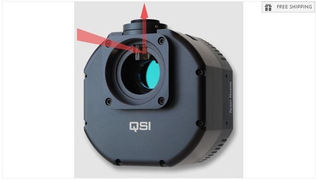 QSI 640WSG-8 MONOCHROME CCD CAMERA - MECHANICAL SHUTTER, 8-POSITION CFW & INTEGRATED GUIDE PORT