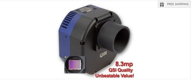 QSI 683CWS COLOR CCD CAMERA - MECHANICAL SHUTTER & INTERNAL 5-POSITION CFW