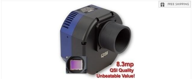 QSI 683CWSG COLOR CCD CAMERA - MECHANICAL SHUTTER, 5-POSITION CFW & INTEGRATED GUIDE PORT