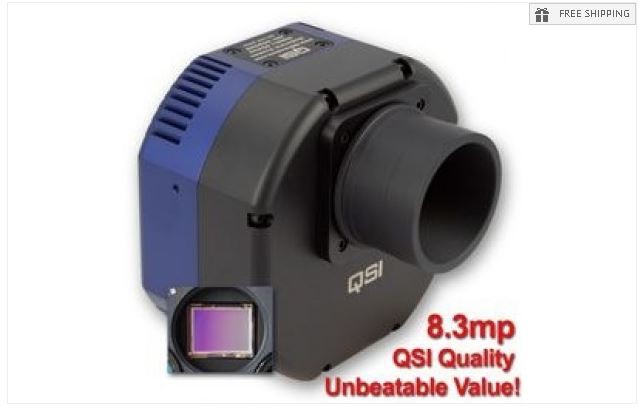 QSI 683WSG MONO CCD CAMERA W/ MECHANICAL SHUTTER, 8-POSITION CFW, AND IGP WITH STI THREAD