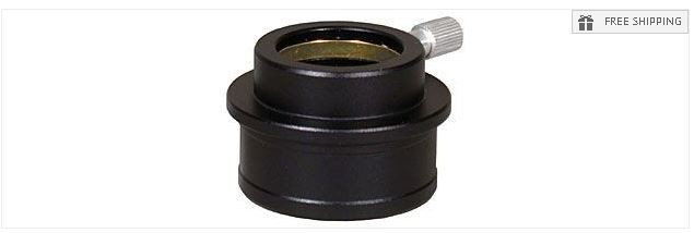 TELE VUE 2" TO 1.25" HIGH HAT ADAPTER - SATIN BLACK