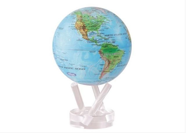 TURTLETECH MOVA EARTH GLOBE BLUE WITH RELIEF MAP 6"